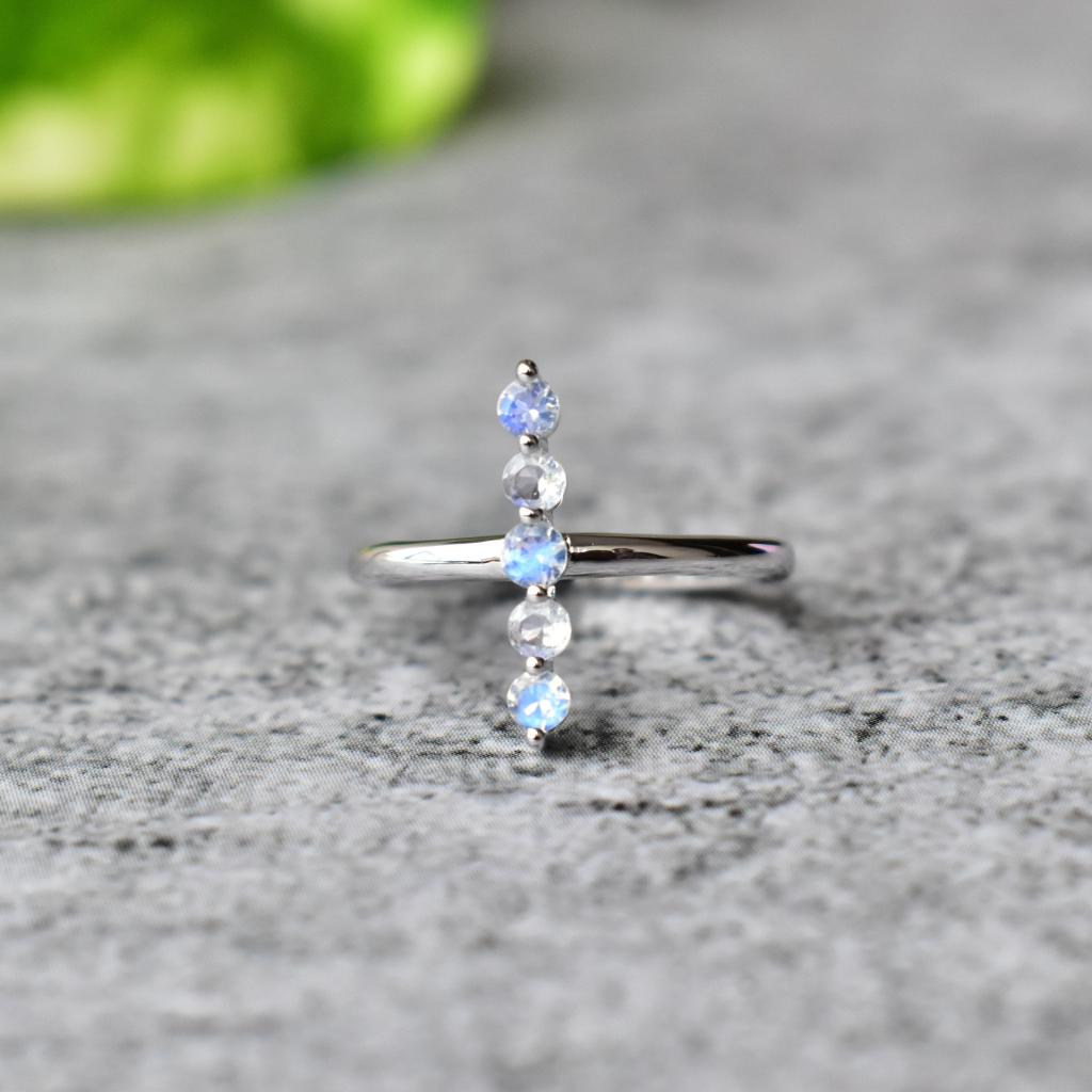 Simple Serenity - Moonstone Ring -
