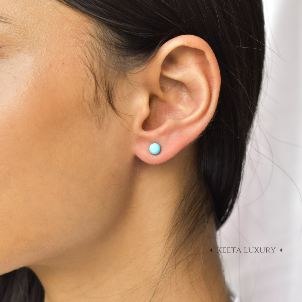 Sky Button - Turquoise Studs -