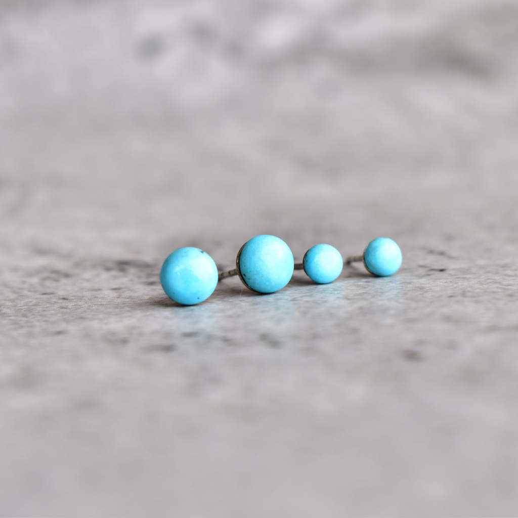 Sky Button - Turquoise Studs -