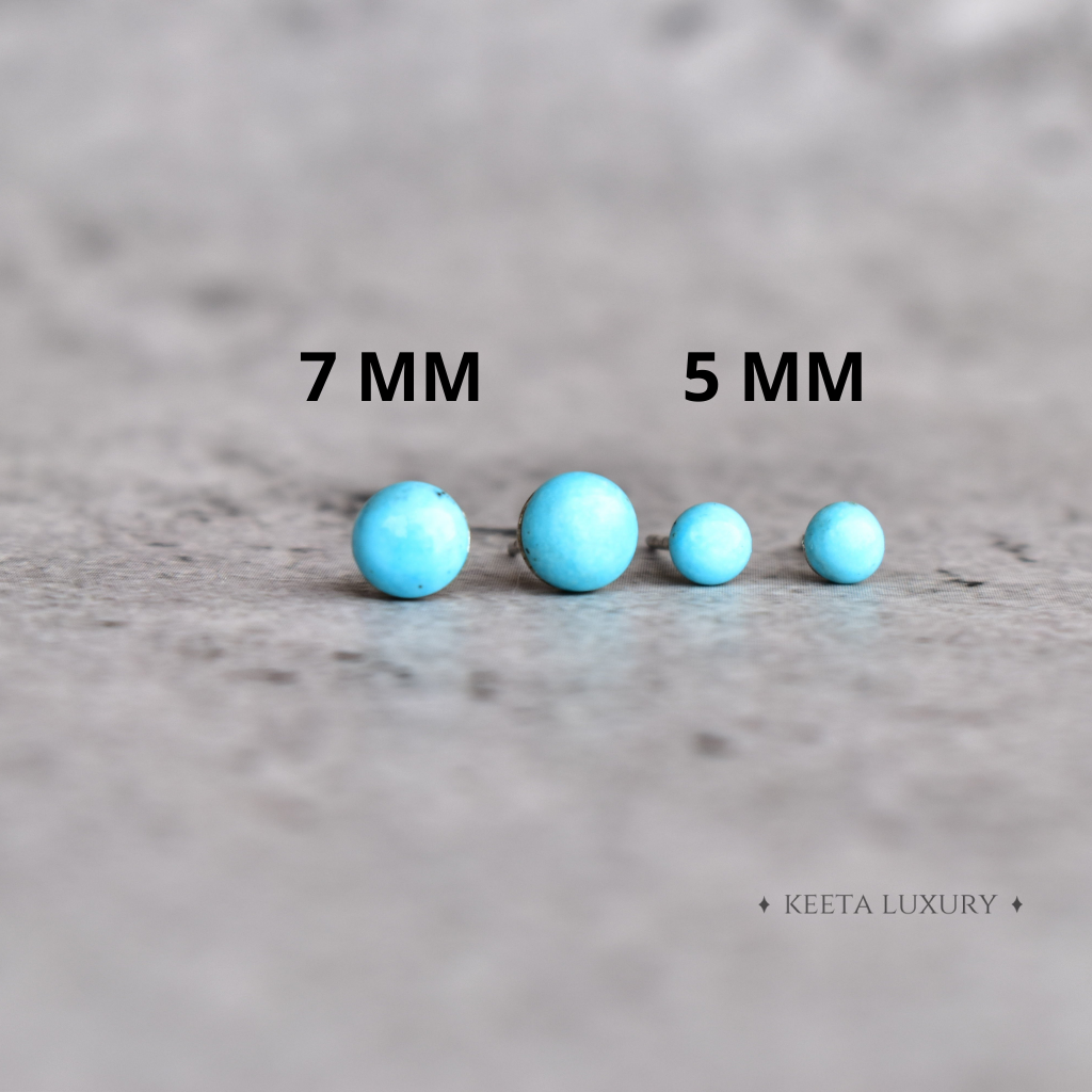 Sky Button - Turquoise Studs -