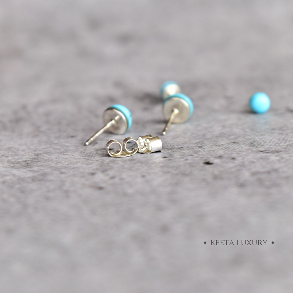 Sky Button - Turquoise Studs -