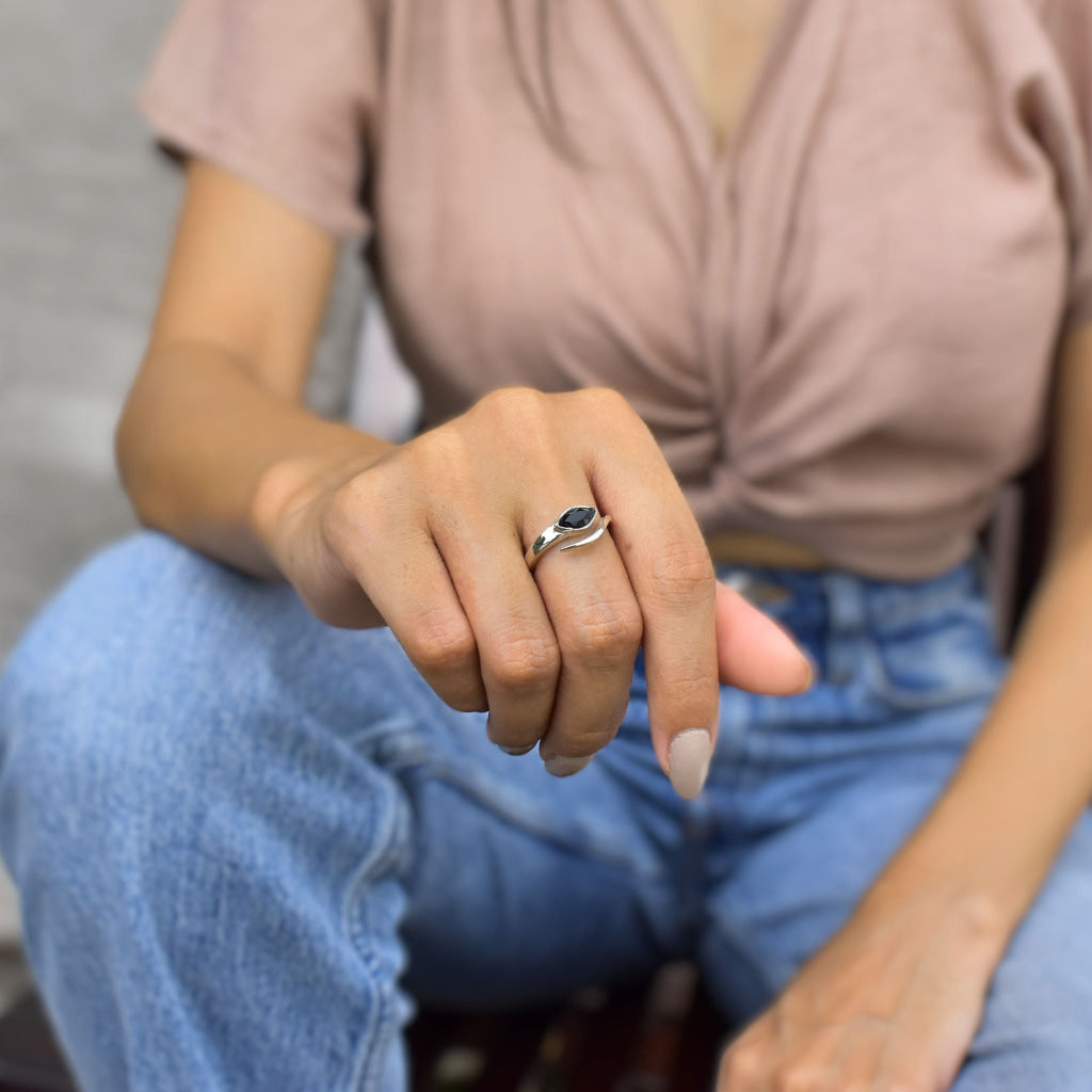 Snake Charmer - Black Onyx Ring Rings