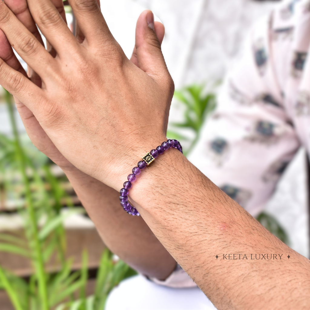 Protection - Evil Eye Amethyst Bracelets -
