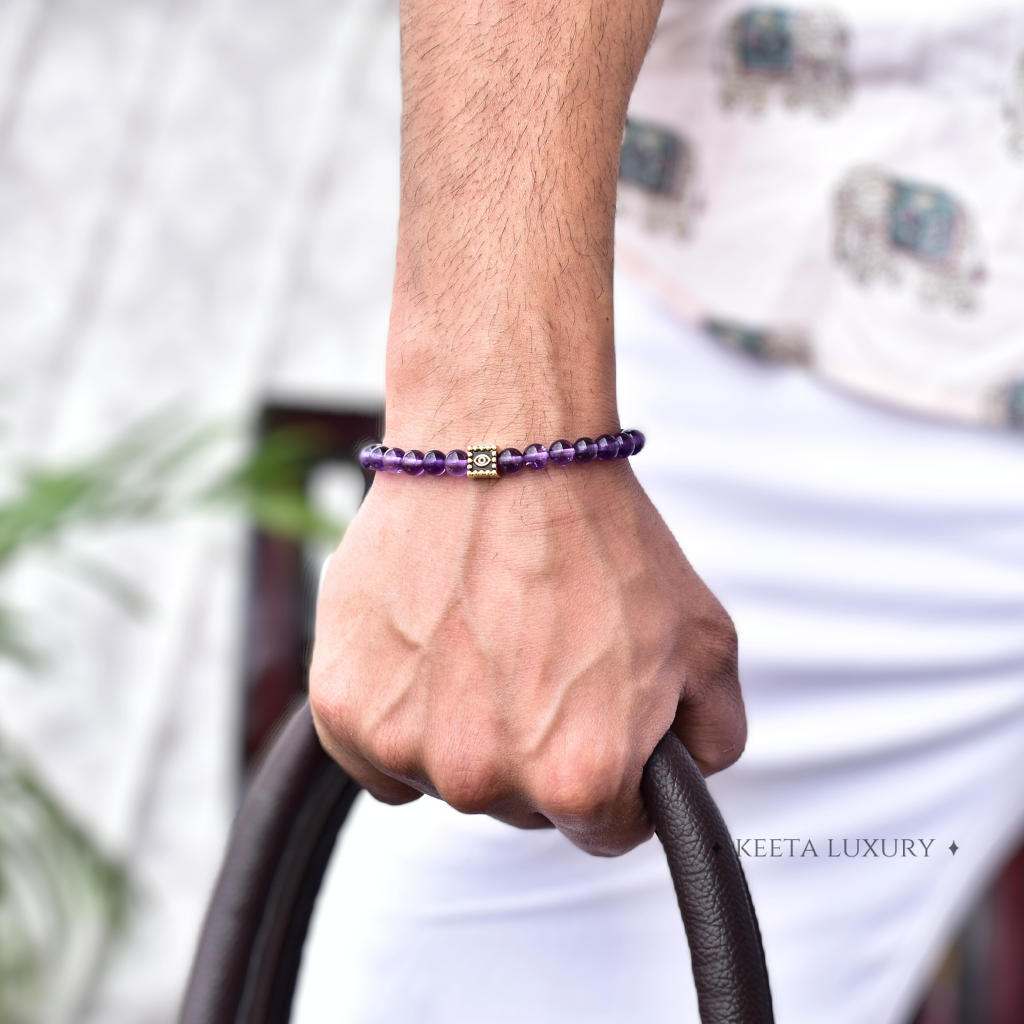 Protection - Evil Eye Amethyst Bracelets -