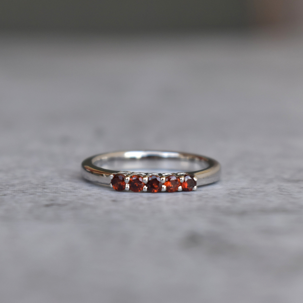 Stacking Delight - Garnet Ring -