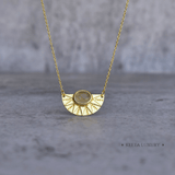 Sunrise Flower - Citrine Necklace 18 Inches Necklace