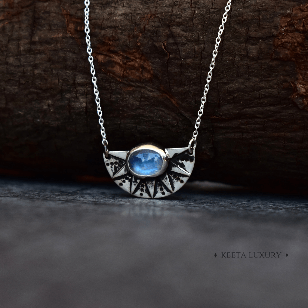 Sunrise Flower - Moonstone Necklace -
