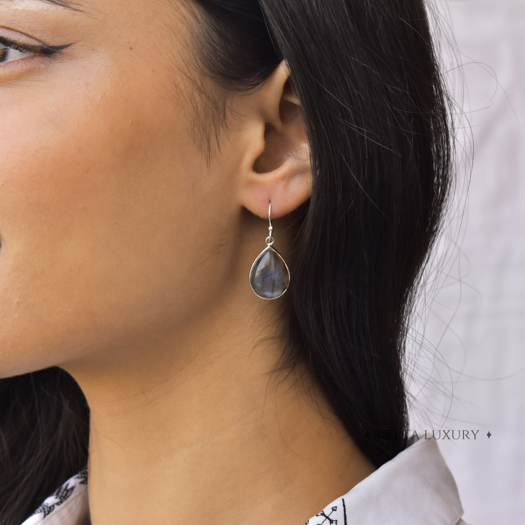 Teardrop Shine - Labradorite Dangles -