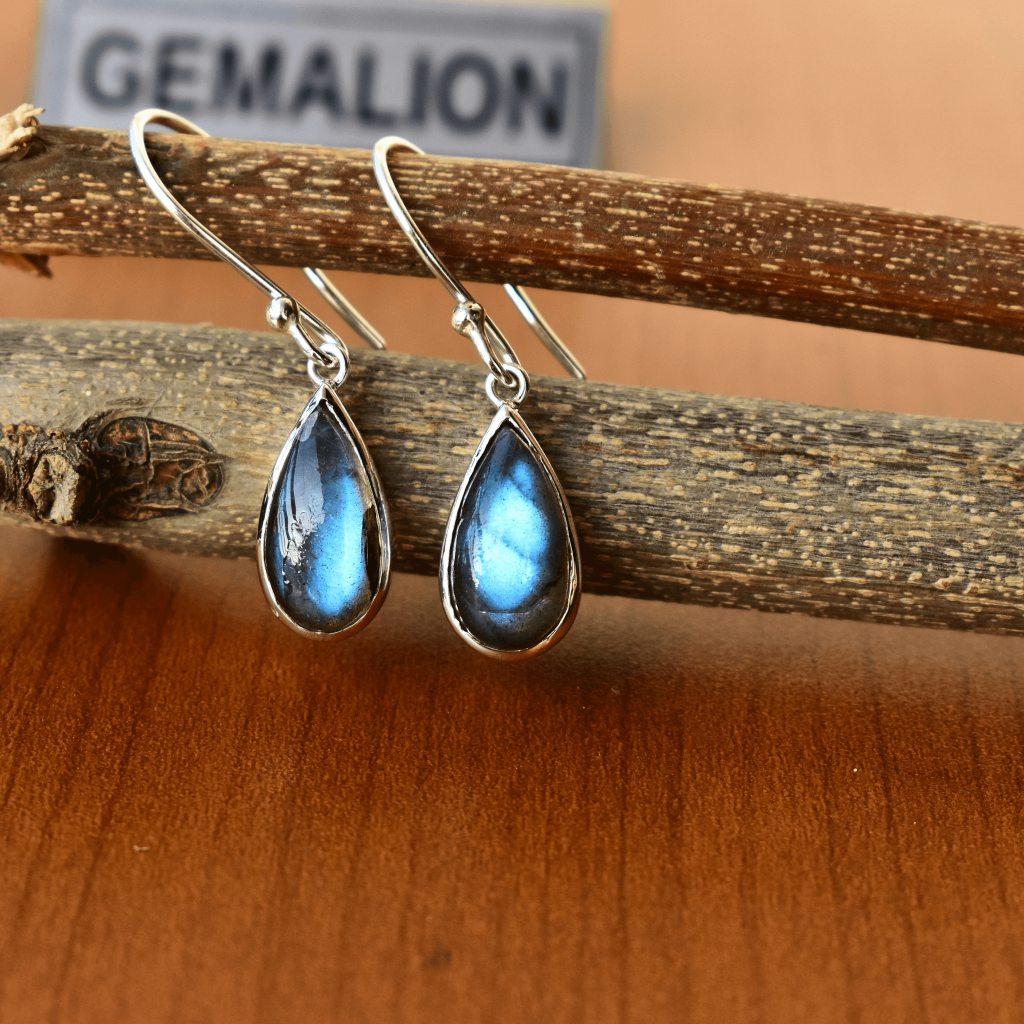 Teardrop Treasure - Labradorite Earrings -