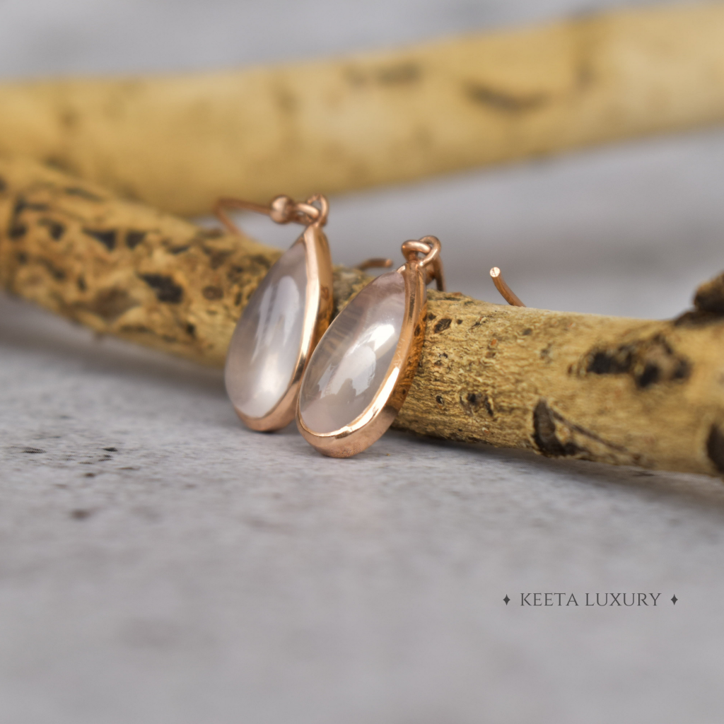 Teardrop Treasure - Rose Quartz Earrings -