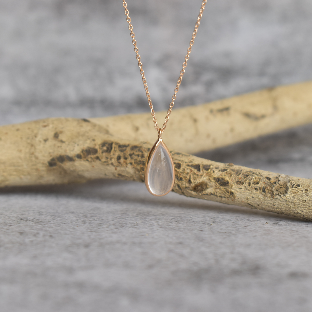 Teardrop Treasure - Rose Quartz Necklace -