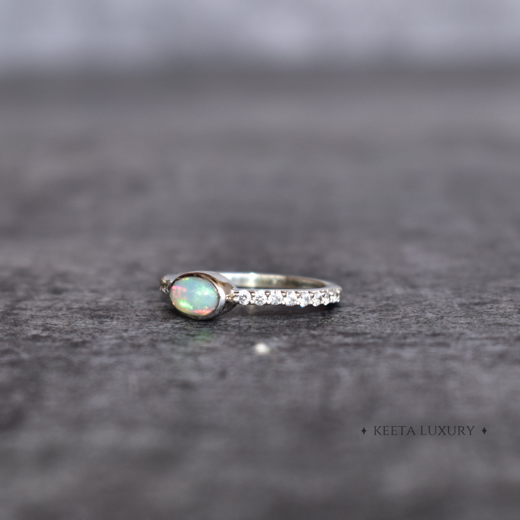 Tender Blossom - Opal Ring -
