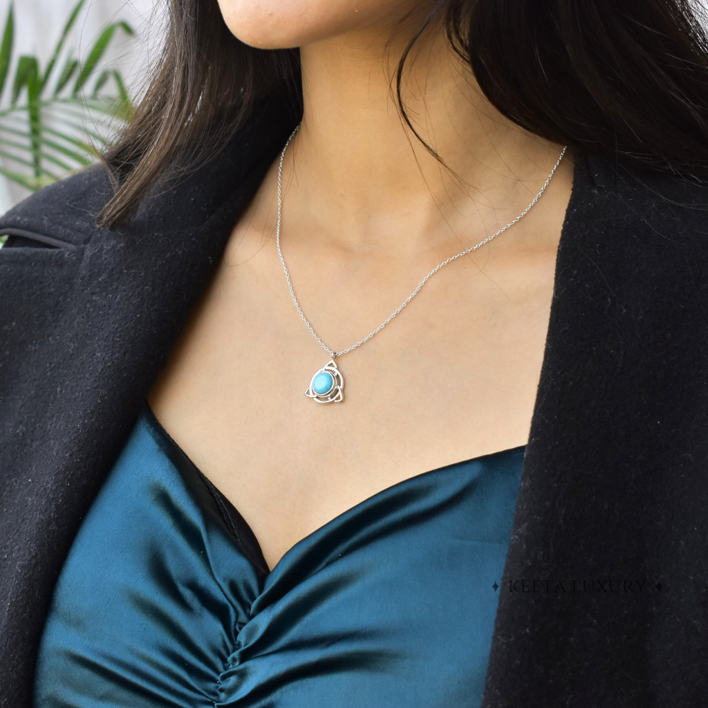 The Trinity Knot - Turquoise Necklace -