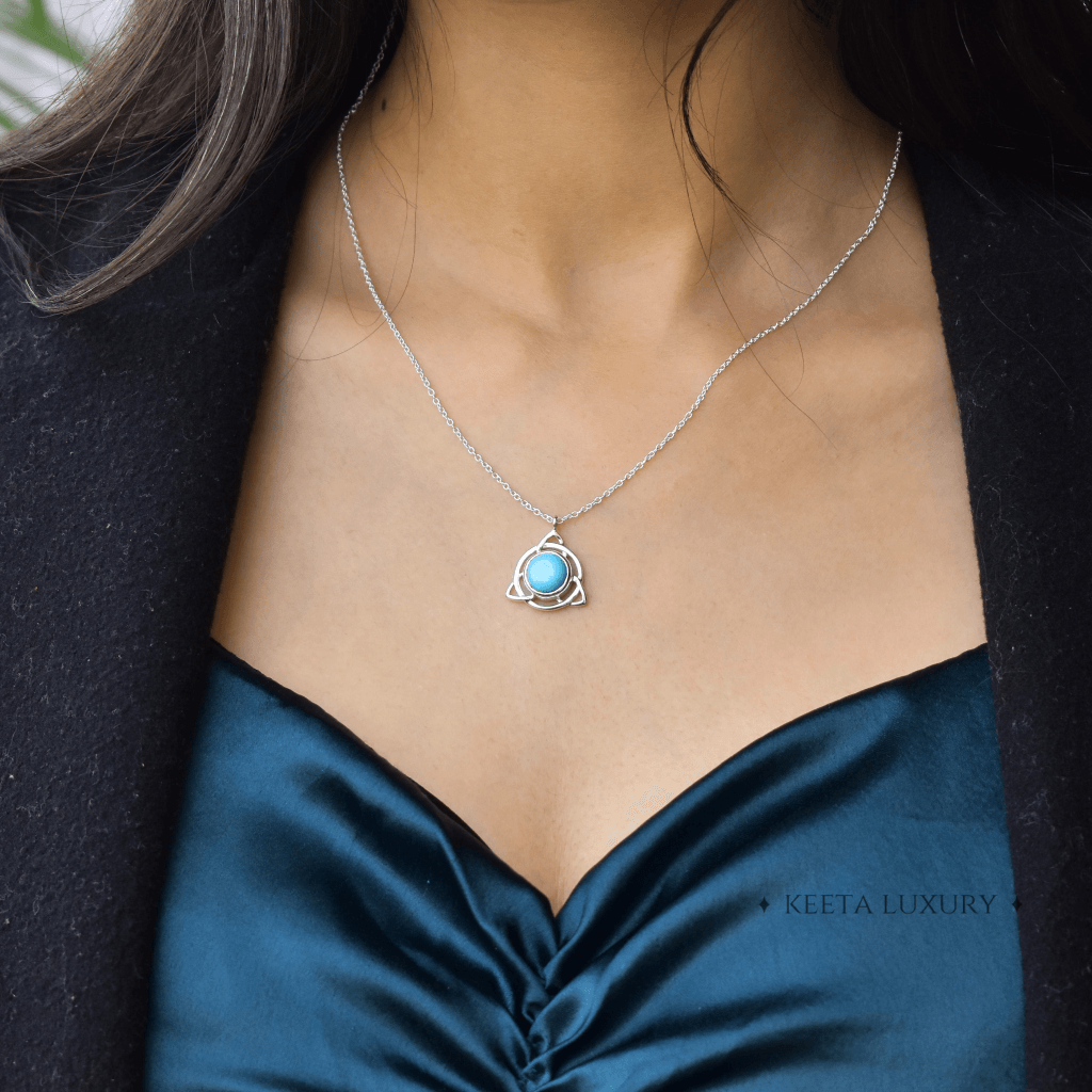 The Trinity Knot - Turquoise Necklace -