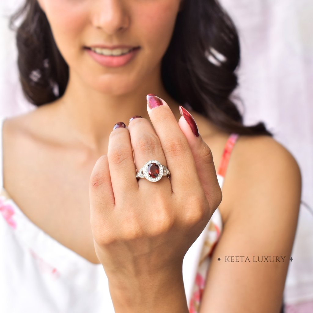 Timeless Romance - Garnet Ring -