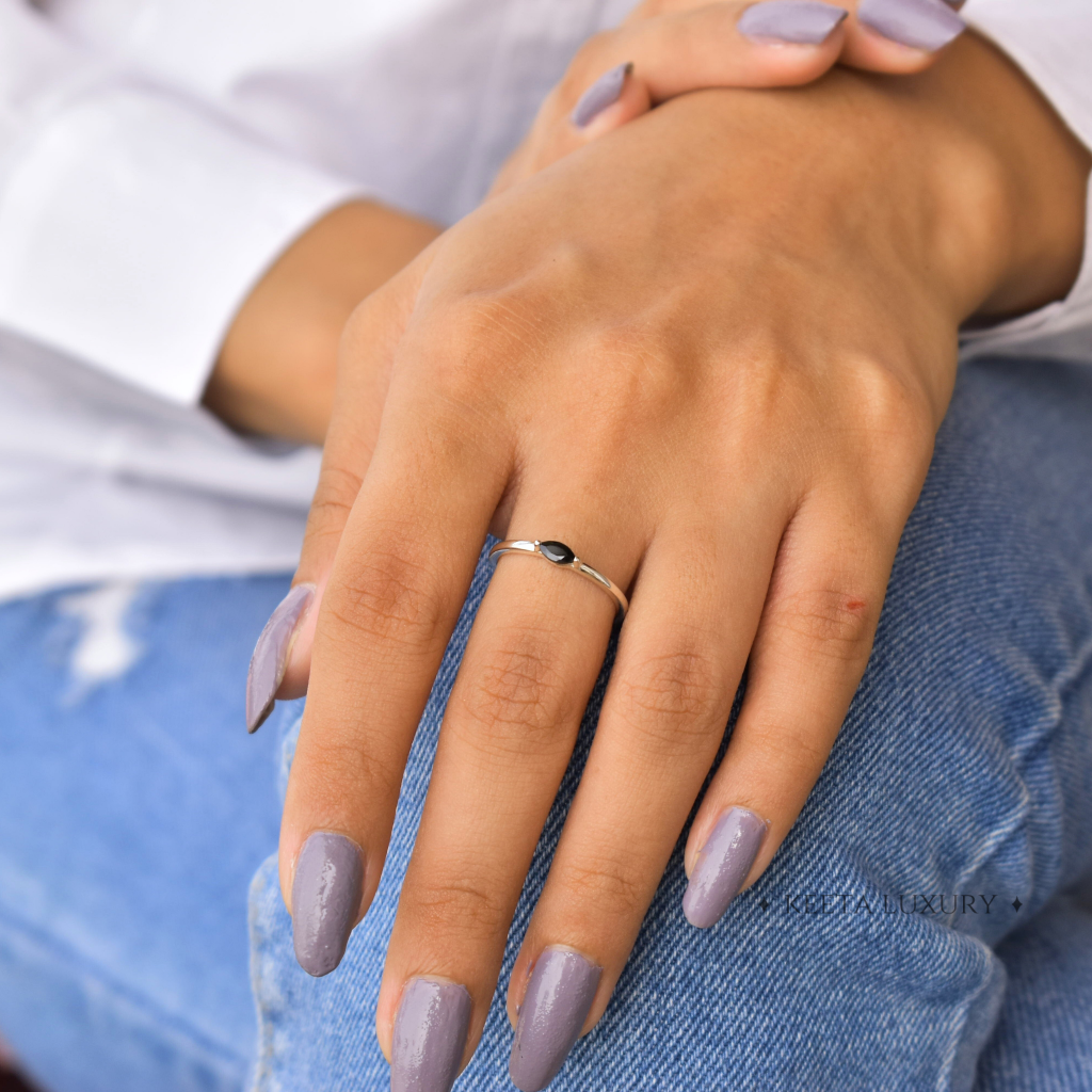 Tiny Treasure - Black Onyx Ring -