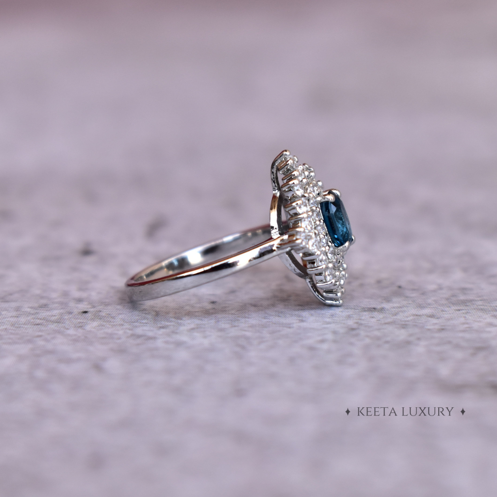 Tiny Wonders - Blue Topaz Ring -