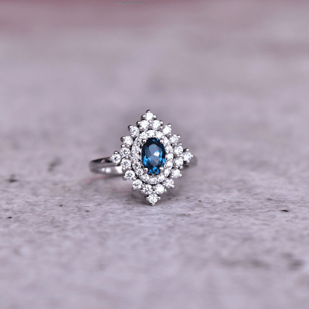 Tiny Wonders - Blue Topaz Ring -