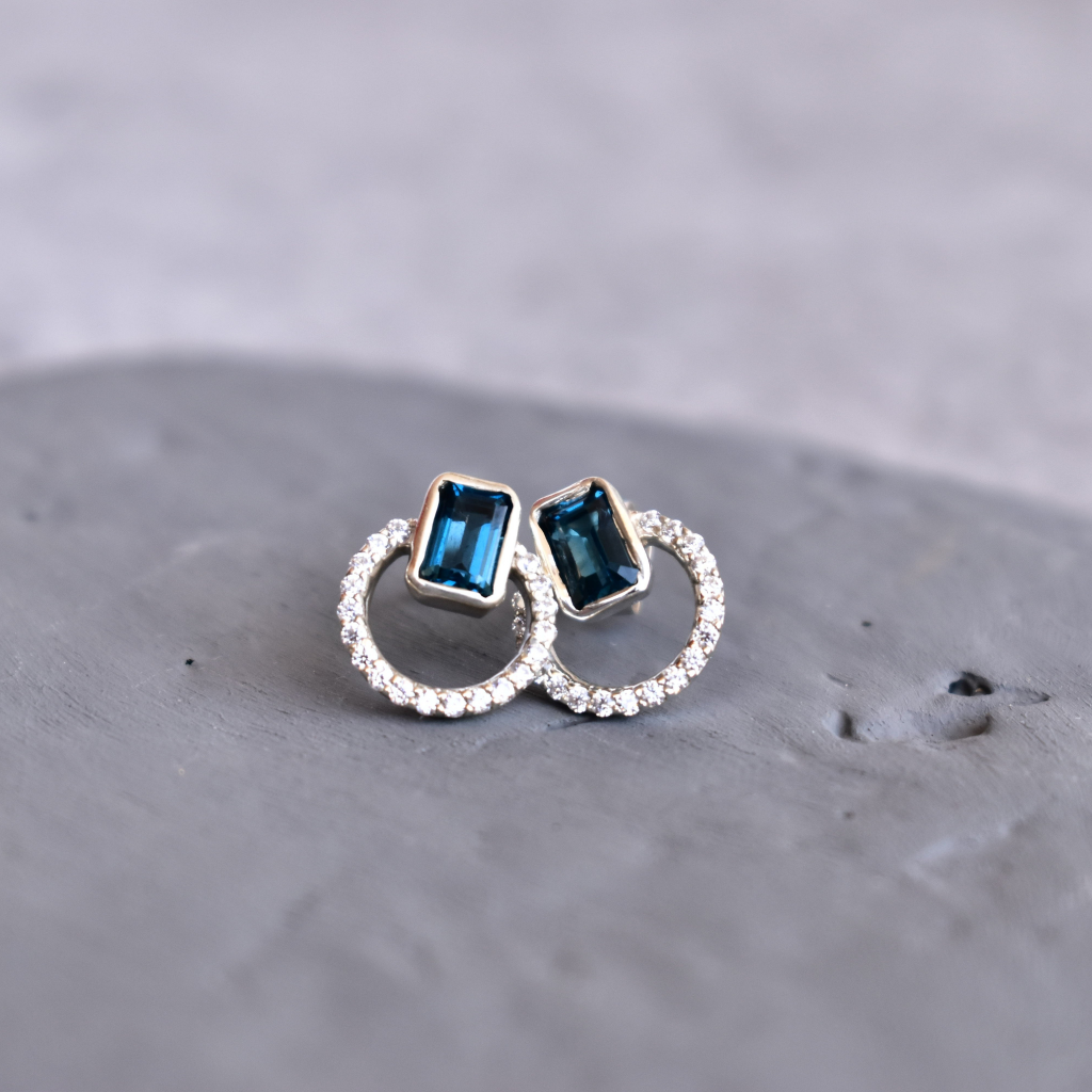 Topaz Passion - Blue Topaz Earrings -