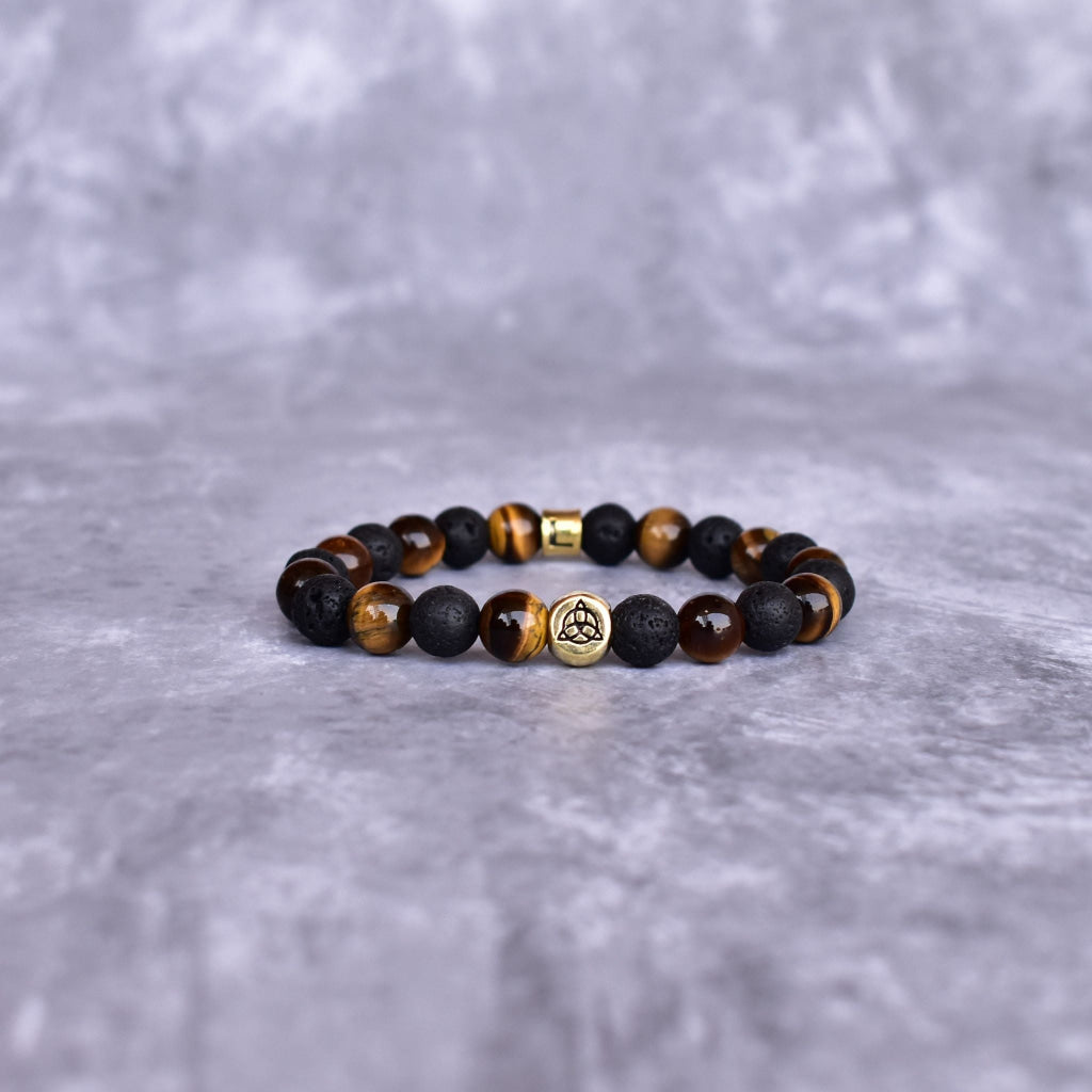 Trinity Magic - Tiger's Eye & Lava Bracelets -