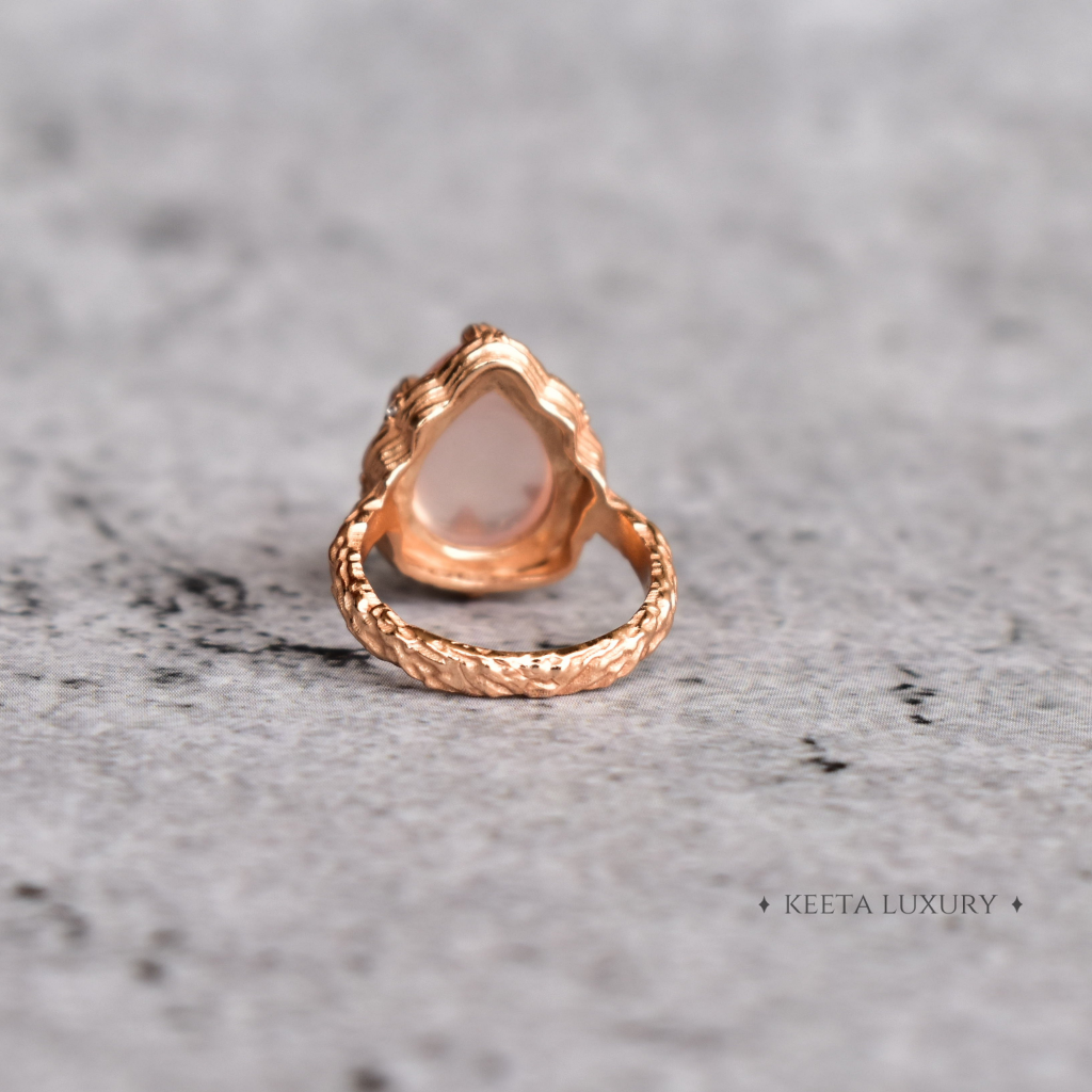 Twiggy Elegance - Rose Quartz Ring -