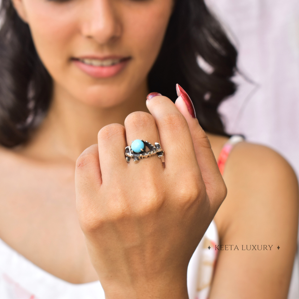 Twilight Twig - Turquoise Ring -