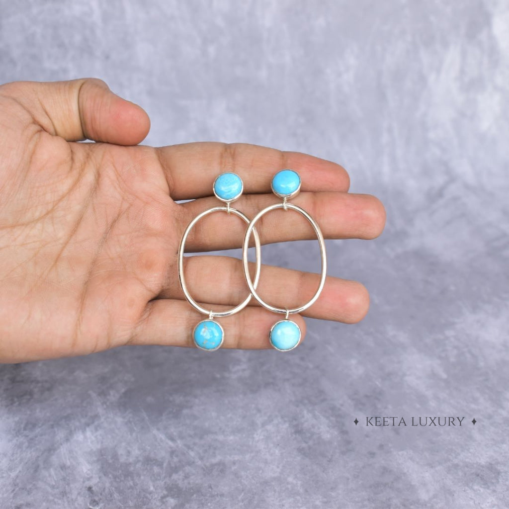 Twin Twinkle - Turquoise Earrings