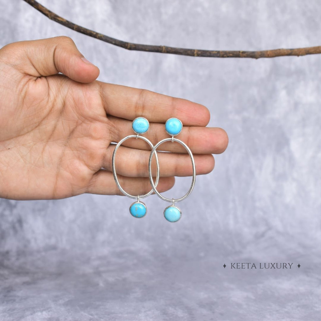 Twin Twinkle - Turquoise Earrings