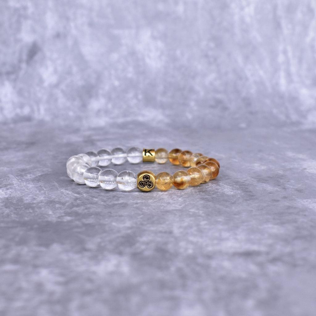 VibeLift- Citrine & Clear Quartz Bracelets -