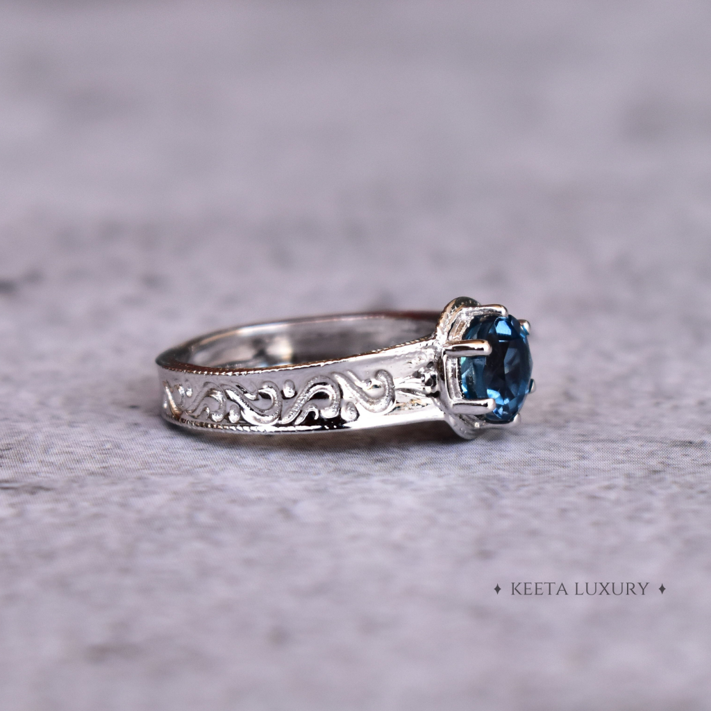 Victorian Blue - Topaz Ring -