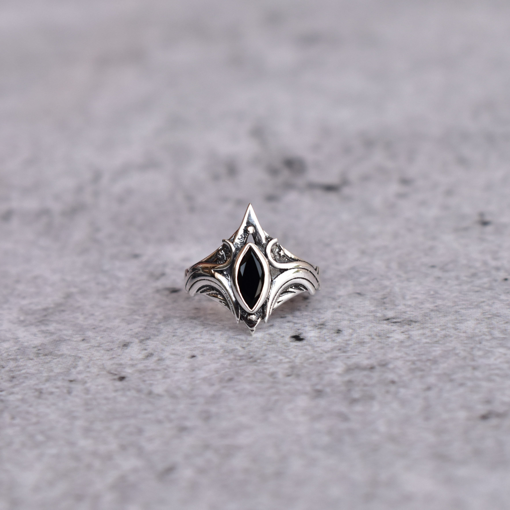 Viking Valor - Black Onyx Ring -
