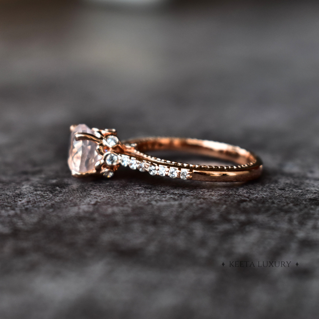 Vintage Blush - Rose Quartz Ring -