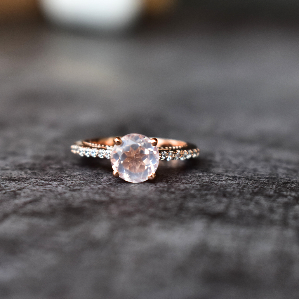 Vintage Blush - Rose Quartz Ring -
