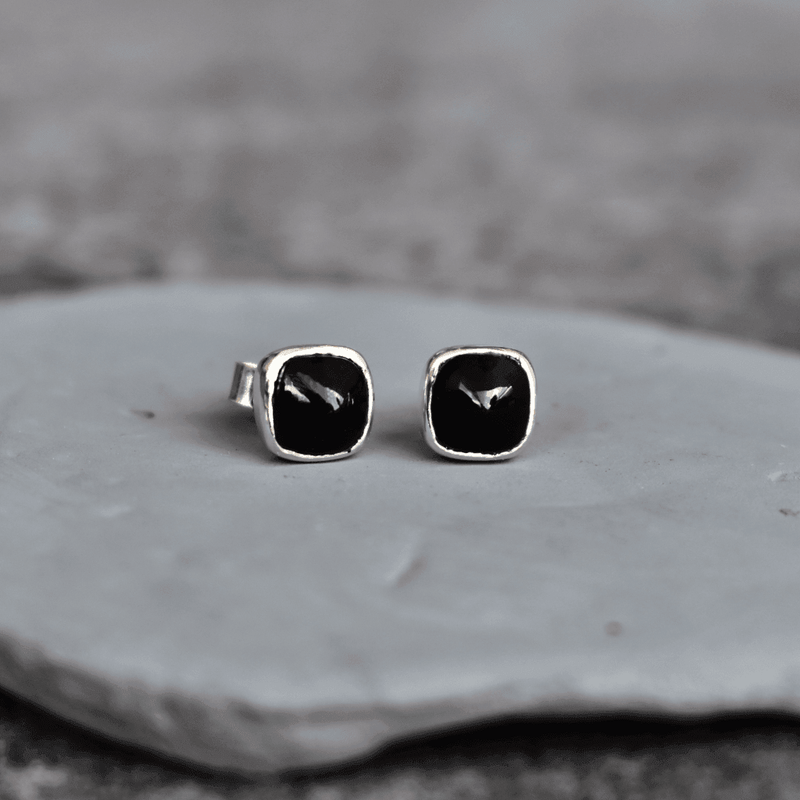Black Onyx Studs Earrings