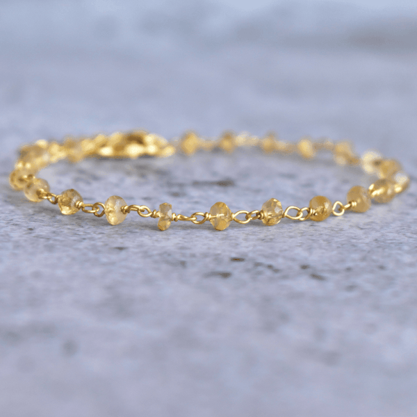 Blessed Sunshine - Citrine Bracelets 14K Gold Vermeil Bracelets