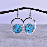 Coin Treasury - Turquoise Dangle Earrings