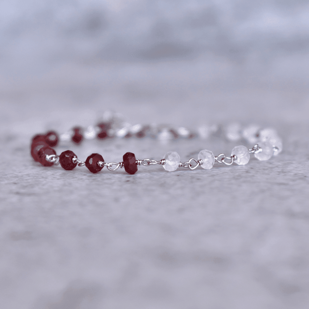 Divine Emotions - Rose Quartz & Garnet Bracelets -
