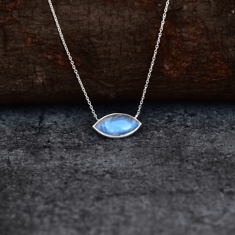 Eye Ray - Moonstone Necklace 16 Inches Necklace
