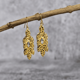 Leafy Wave - Moonstone Earrings