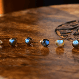 Genuine Labradorite Magic Stud Earrings