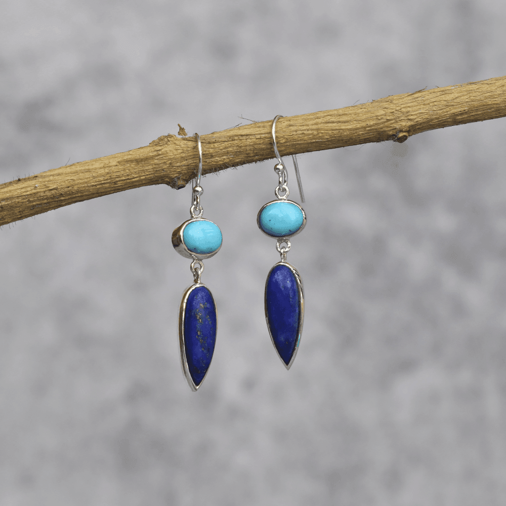 Midnight Blue - Turquoise & Lapis Earrings -