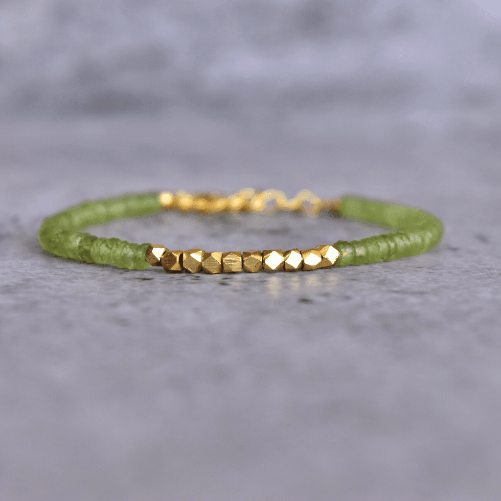 Gold deals peridot bracelets