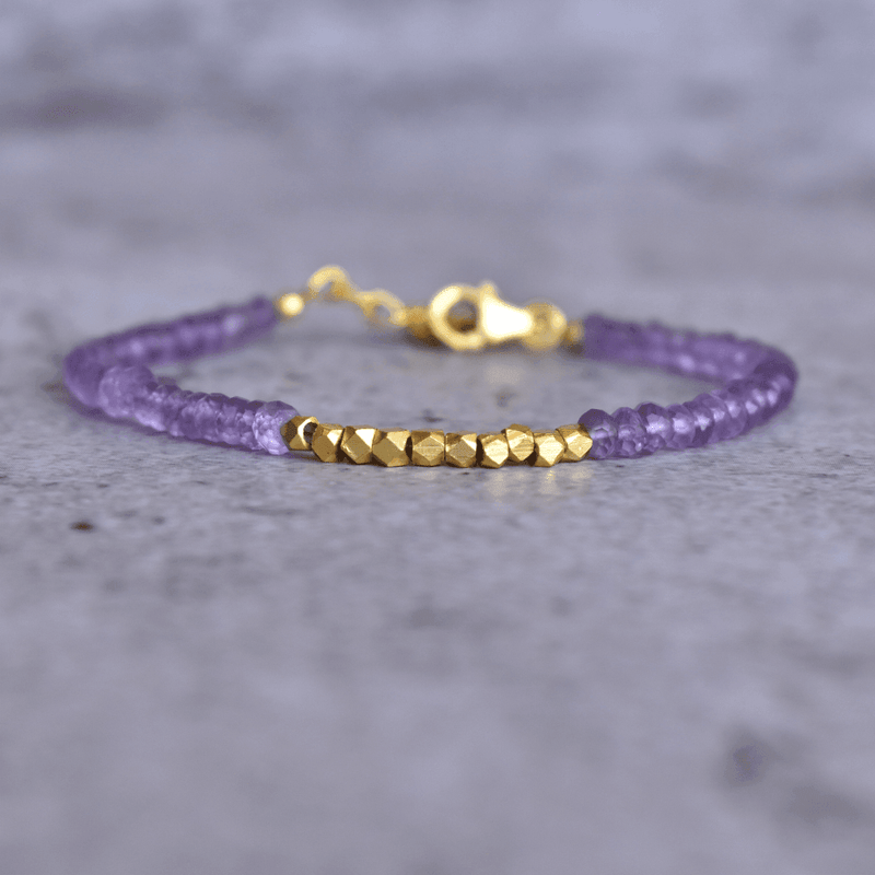 Serenity - Amethyst Bracelets 14K Gold Vermeil Bracelets