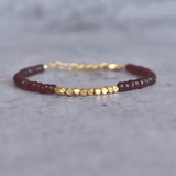 Strengthening Energy - Garnet Bracelets 14K Gold Vermeil Bracelets