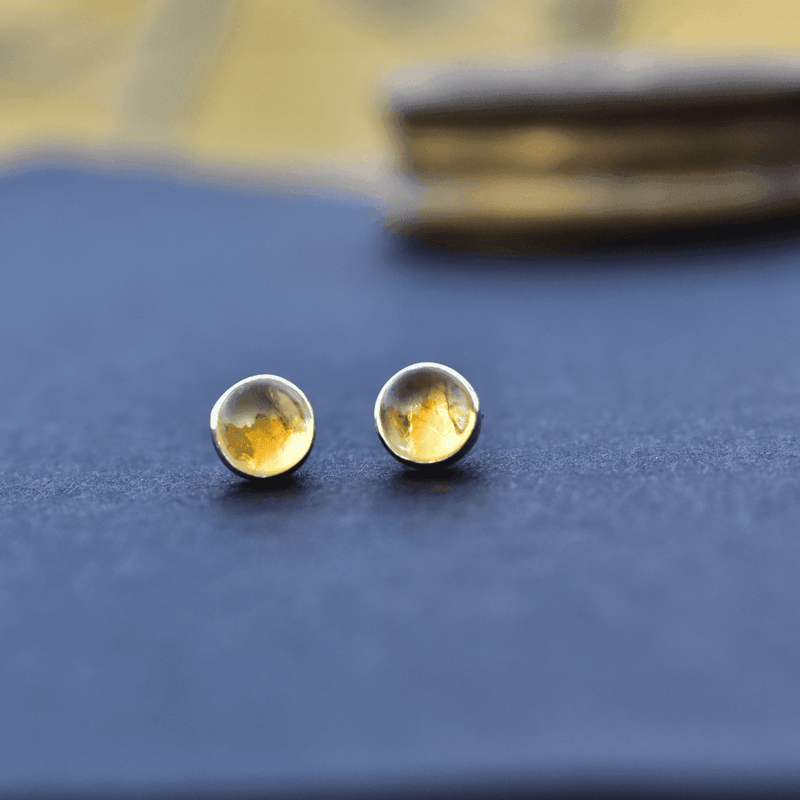 Small Citrine Studs Earrings