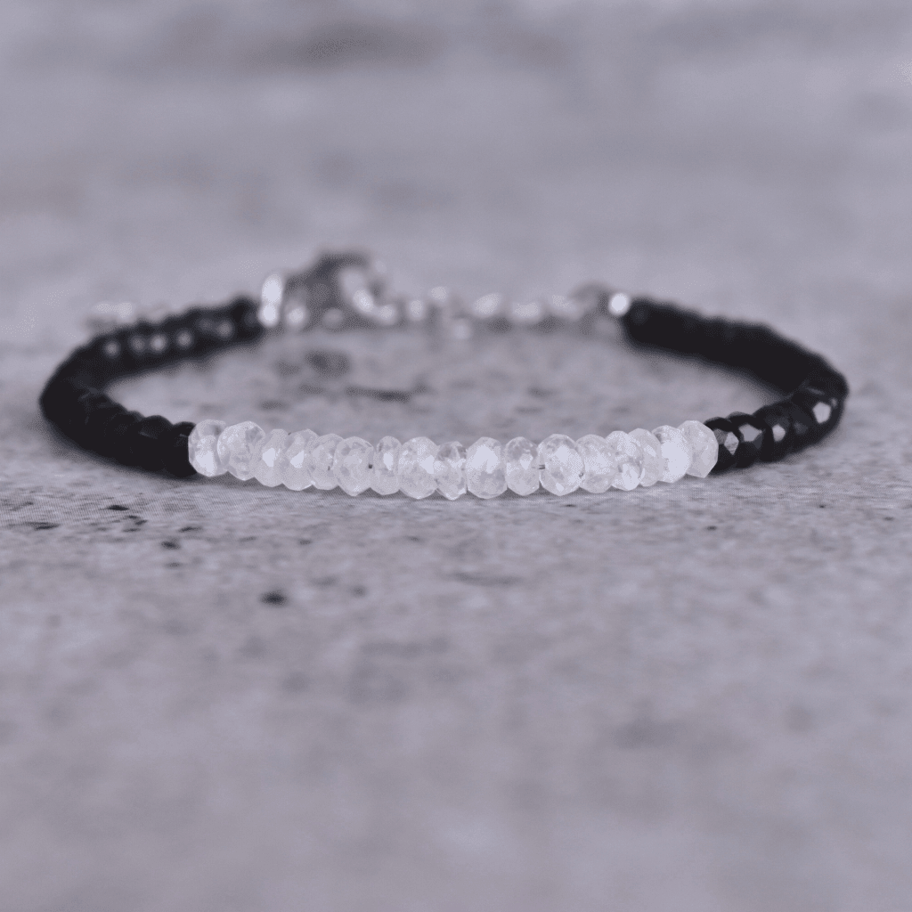 Yin & Yang - Moonstone & Black Onyx Bracelets -